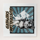 漫画犬：オーストラリアの羊飼い ジグソーパズル (横)