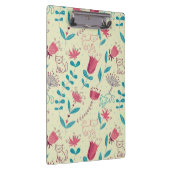 漫画猫が付いている花パターン クリップボード (右)