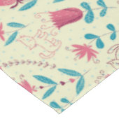 漫画猫が付いている花パターン テーブルクロス (アングル)