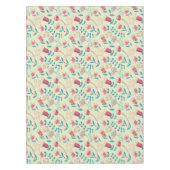 漫画猫が付いている花パターン テーブルクロス (正面)