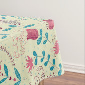 漫画猫が付いている花パターン テーブルクロス (インサイチュ)