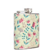 漫画猫が付いている花パターン フラスク (右)