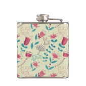 漫画猫が付いている花パターン フラスク (裏面)