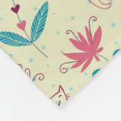 漫画猫が付いている花パターン フリースブランケット (角)