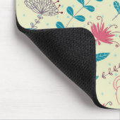 漫画猫が付いている花パターン マウスパッド (コーナー)