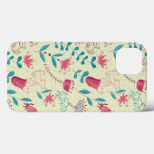 漫画猫が付いている花パターン Case-Mate iPhoneケース (裏面 (横))