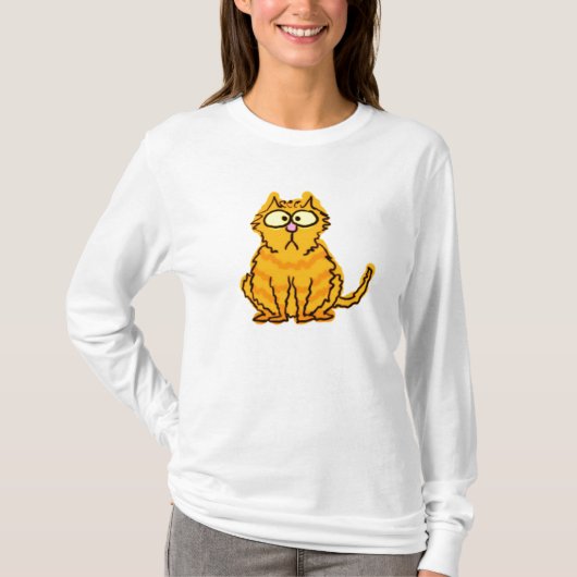 漫画猫のワイシャツ Tシャツ (正面)