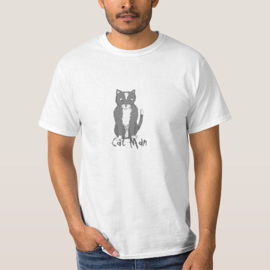 漫画猫の人 Tシャツ (正面)