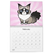 漫画猫2012年(あなた専有物を設計して下さい!) カレンダー (2月 2027)
