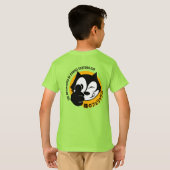 漫画猫 |お子様 Tシャツ (裏面フル)