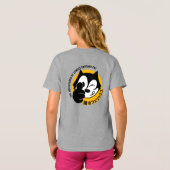 漫画猫 |お子様 Tシャツ (裏面フル)