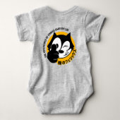漫画猫 | ベビーボディスーツ (裏面)