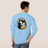 漫画猫 |メンズ長袖 Tシャツ (裏面フル)