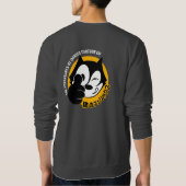 漫画猫 |メンズ スウェットシャツ (裏面)