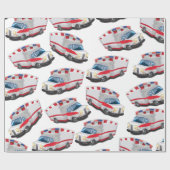 漫画玩具救急車 ラッピングペーパー (フラット)