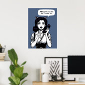 漫画現実の呼びつる出し ポスター (ホームオフィス)