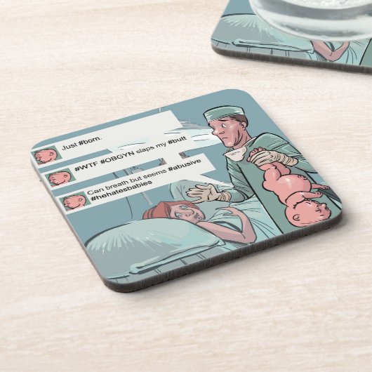 漫画生まれをツイートおもしろいする コースター (左側)