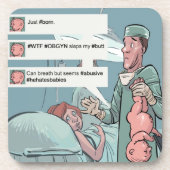 漫画生まれをツイートおもしろいする コースター (正面)