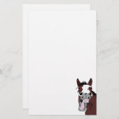 漫画笑い馬おもしろい 便箋 (正面/裏面)