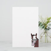 漫画笑い馬おもしろい 便箋 (スタンド正面)