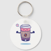 漫画笑わされるコーヒーキャラクター キーホルダー (裏面)