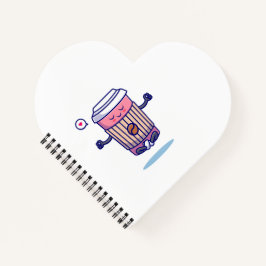 漫画笑わされるコーヒーキャラクター ノートブック