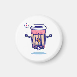 漫画笑わされるコーヒーキャラクター マグネット