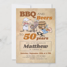 漫画素朴BBQとビール50誕生日