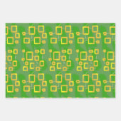 漫画緑ラッピング紙フラットシートセット3 ラッピングペーパーシート (正面2)