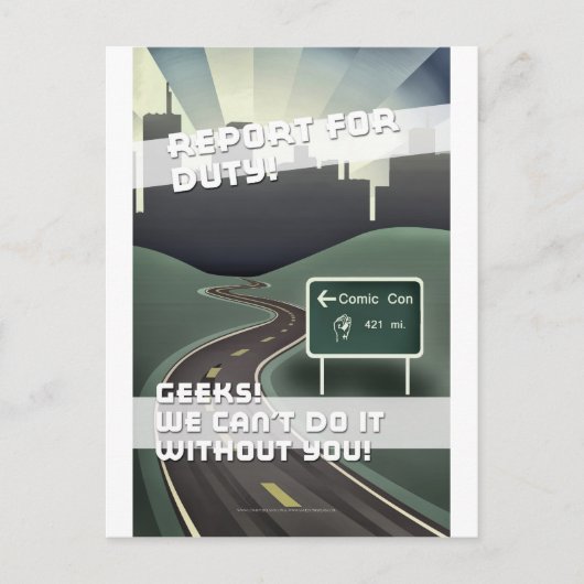 漫画詐欺映画ポスター ポストカード (正面)