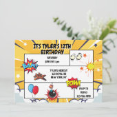 漫画誕生日パーティーへの招待 招待状 (スタンド正面)