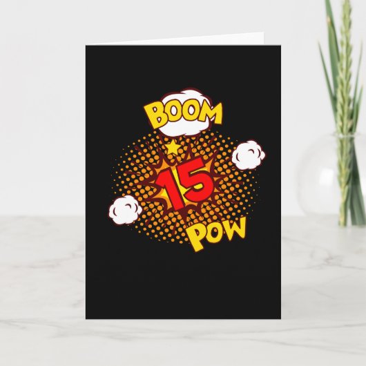 漫画誕生日15第15誕生日15歳の漫画 カード (正面)