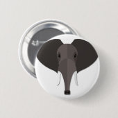 漫画象の頭部 缶バッジ (正面&裏面)