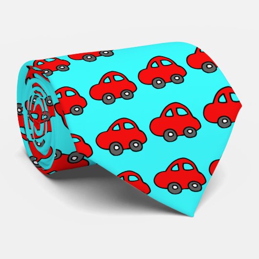 漫画車の赤く青いタイの倍は味方しました ネクタイ (ロール)