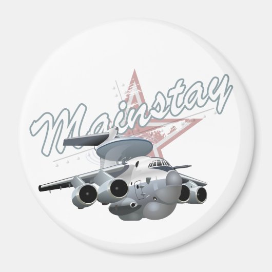 漫画軍隊飛行機 マグネット (正面)