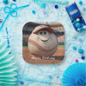 漫画野球誕生日 ペーパープレート (パーティー)