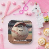 漫画野球誕生日 ペーパープレート (パーティー)