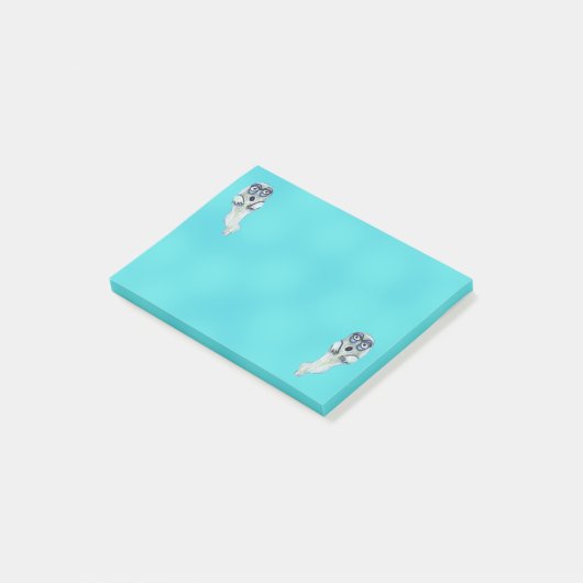 漫画間抜けおっちょこちょいの幽霊ビッグアイハロウィーン ポストイット (アングル)