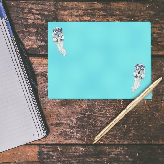 漫画間抜けおっちょこちょいの幽霊ビッグアイハロウィーン ポストイット