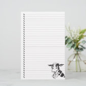 漫画間抜けの乳牛が並んだペット文房具 便箋 (スタンド正面)