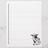 漫画間抜けの乳牛の裏打ちペットのレターヘッド (正面)