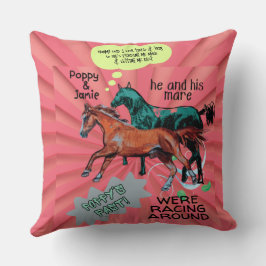 漫画間抜けスタイル馬 クッション