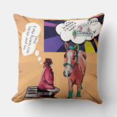 漫画間抜けスタイル馬 クッション (正面)