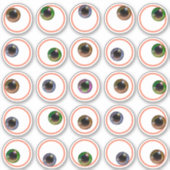 漫画間抜けGoogleおもしろい Eyeballステッカーセット シール (正面)