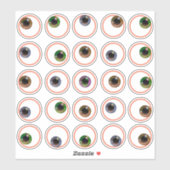 漫画間抜けGoogleおもしろい Eyeballステッカーセット シール (シート)
