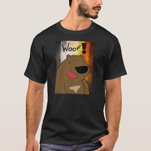 漫画陽気なくまのWoofのTシャツ Tシャツ (正面)