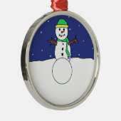 漫画雪だるまオーナメント メタルオーナメント (右)