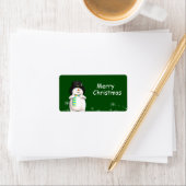 漫画雪だるまクリスマスギフトタグ ラベル (インサイチュ)