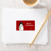 漫画雪だるまクリスマスギフトタグ ラベル (インサイチュ)