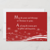 漫画雪だるまクリスマスグリーティングカード シーズンカード (裏面)